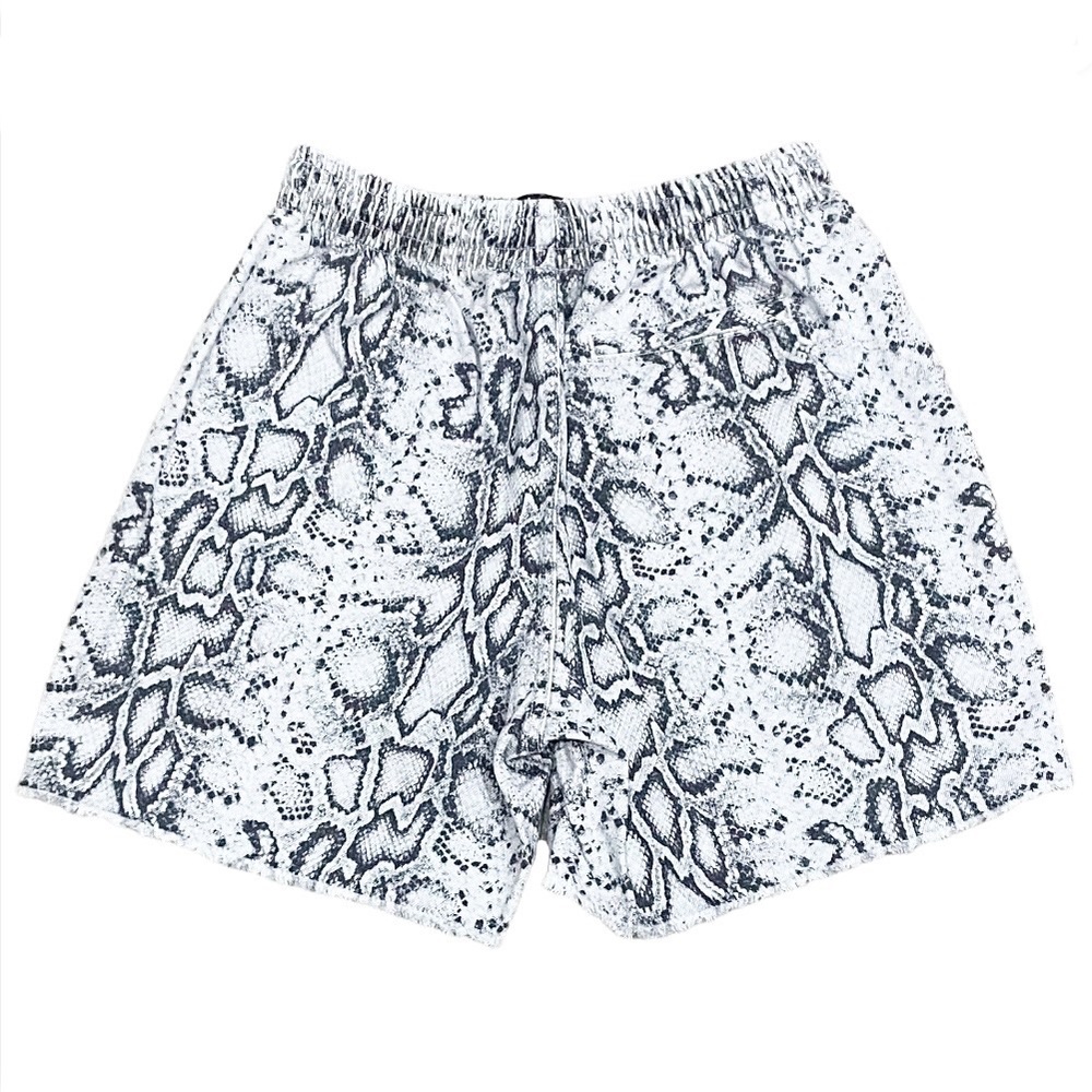 Alexander Wang Denim Python Print Jogger Shorts - image 8